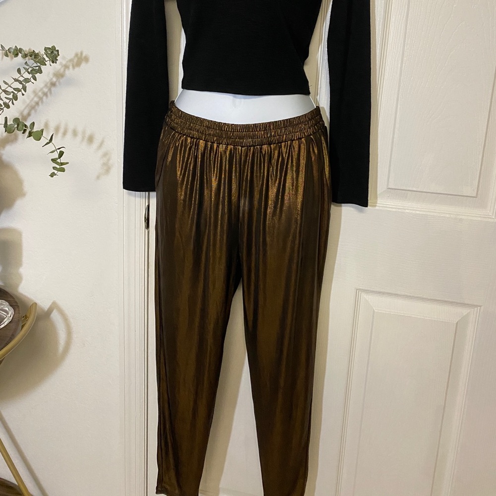 Lucca couture Metallic jogger pants xs